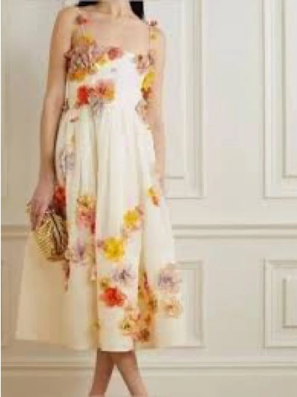 NWT Zimmermann Postcard Appliqué Midi Dress